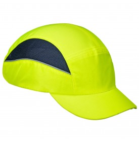 Casquette anti heurt fluo