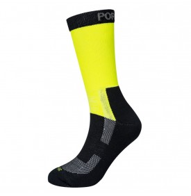 Chaussette jaune fluo